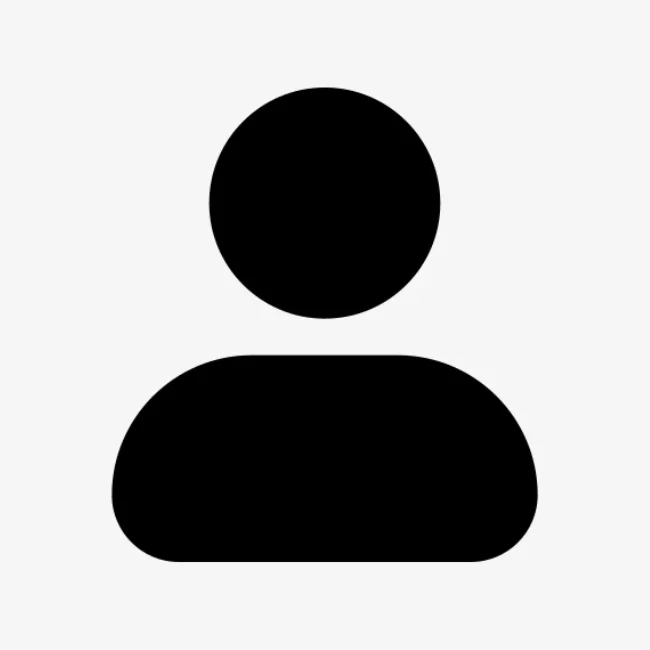 User profile icon, simple silhouette design.